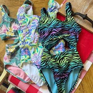 Vibrant Zebra Print Swimsuit